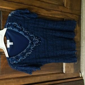 Dress Barn Navy lace top